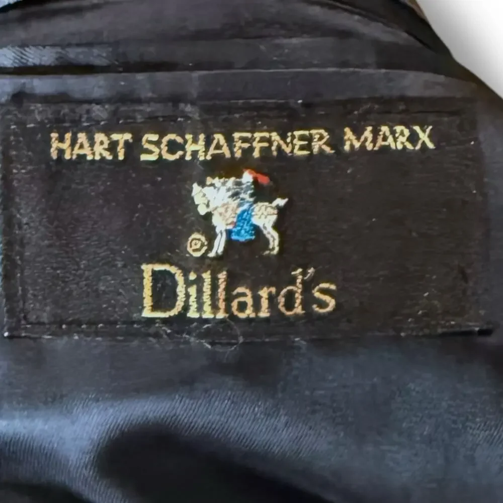 Vintage Hart Schaffner Marx Blazer Mens Navy Gold Button Custom Union Made 42R